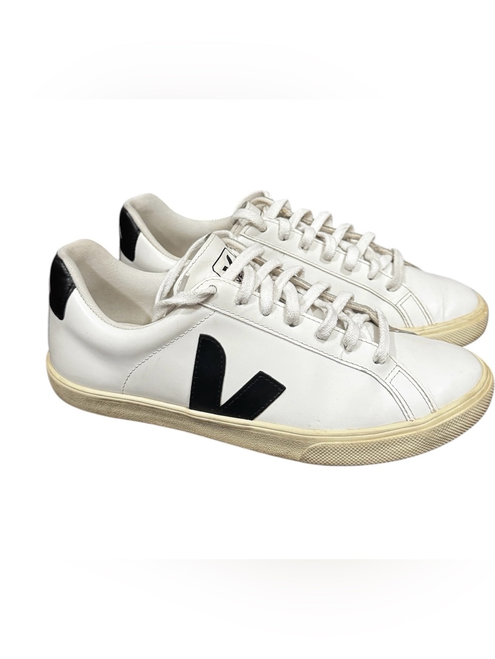 VEJA Esplar Leather White Black Sneakers Women’s 9 EU 40